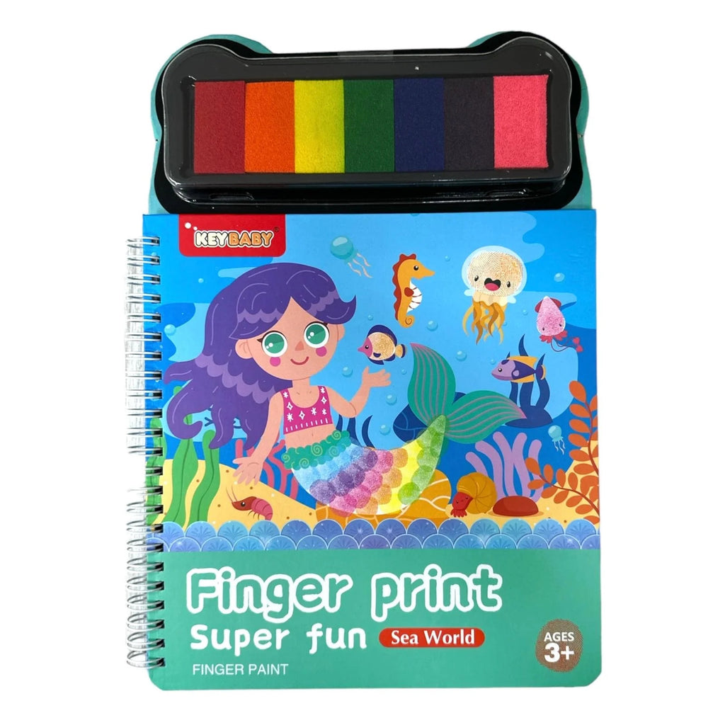 Finger print mermaid /  Libro de pinta huellas Sirena