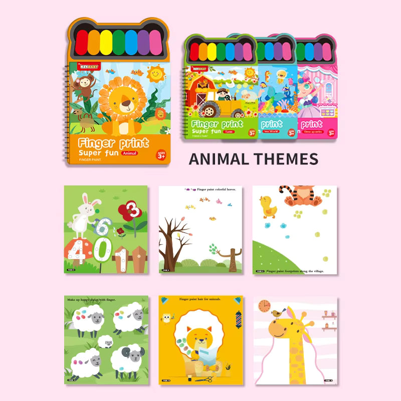 Finger print lion /  Libro de pinta huellas Leon