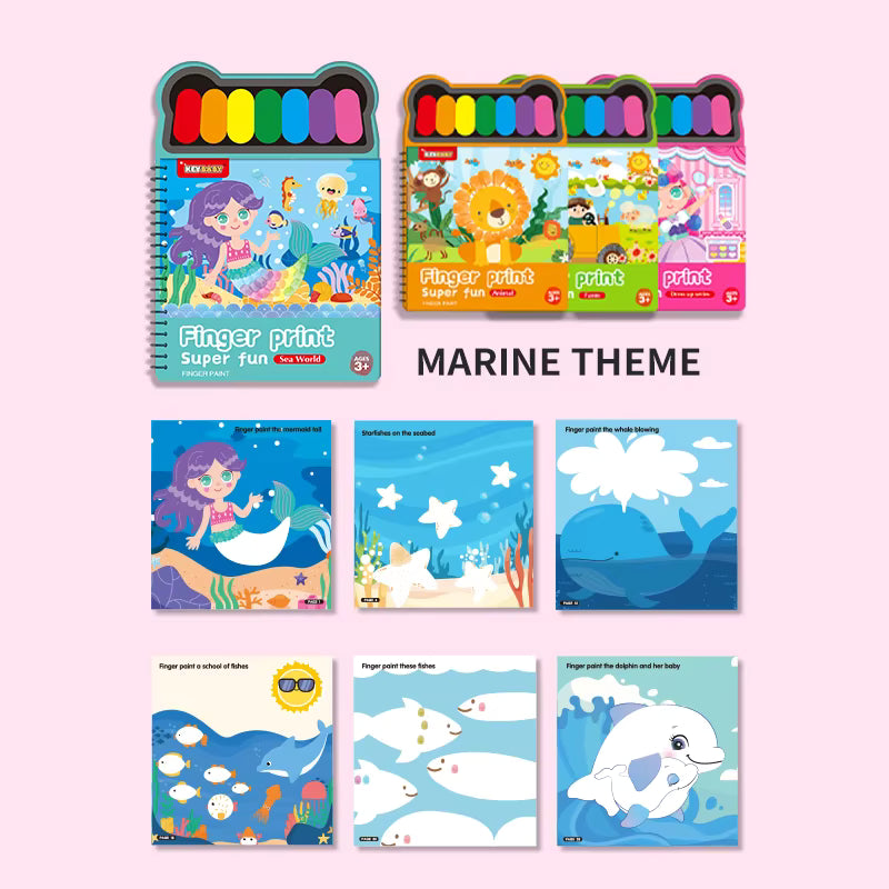 Finger print mermaid /  Libro de pinta huellas Sirena