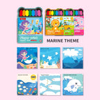 Finger print mermaid /  Libro de pinta huellas Sirena